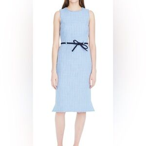 VGUC J.Crew Blue Tweed Dress Size 4